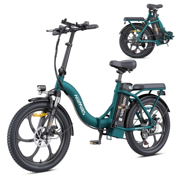 0763022414032_1.jpg HILLMILES Mileport Kompakt-/Faltrad (Laufradgröße: 20 Zoll, Unisex-Rad, Grün)