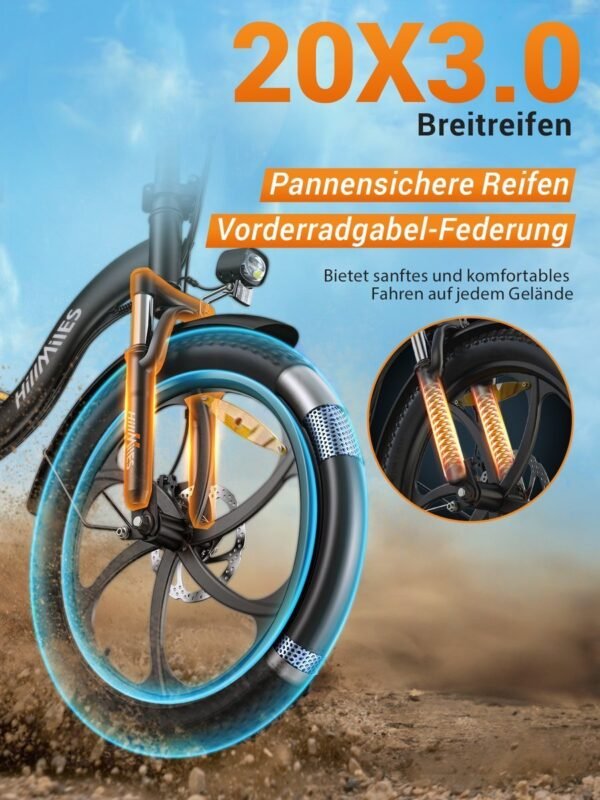 0763022414032_5.jpg HILLMILES Mileport Kompakt-/Faltrad (Laufradgröße: 20 Zoll, Unisex-Rad, Grün)