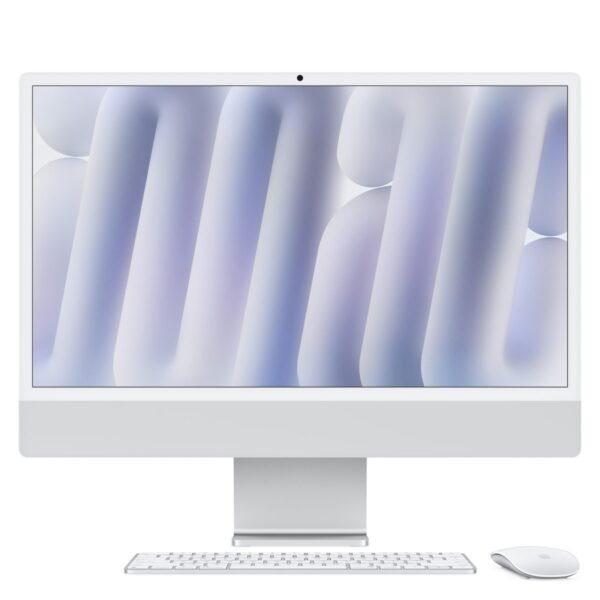 APPLE iMac (2024), MWUC3D/A, All-in-One PC mit 23.5 Zoll Display, Apple M4 Chip, 16 GB RAM, 8-Core GPU, 256 GB SSD, Silber