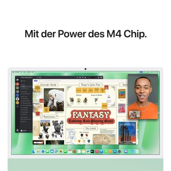 APPLE iMac (2024), MWUU3D/A, All-in-One PC mit 23.5 Zoll Display, Apple M4 Chip, 16 GB RAM, 10-Core GPU, 256 GB SSD, Silber