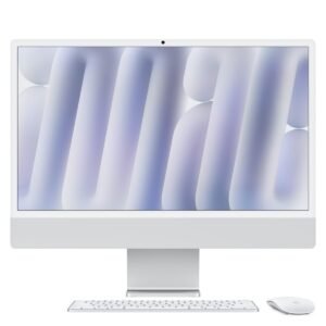 APPLE iMac (2024), MCR24D/A, All-in-One PC mit 23.5 Zoll Display, Apple M4 Chip, 24 GB RAM, 10-Core GPU, 512 GB SSD, Silber