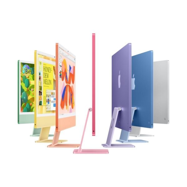 APPLE iMac (2024), MCR24D/A, All-in-One PC mit 23.5 Zoll Display, Apple M4 Chip, 24 GB RAM, 10-Core GPU, 512 GB SSD, Silber