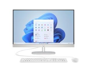 HP 27-CR0903NG R5-7520U 16GB 1TB 27IN W11H, All-in-One PC mit 27 Zoll Display, AMD Ryzen™ 5 Prozessor, 16 GB RAM, 1000 GB SSD, Muschelweiß