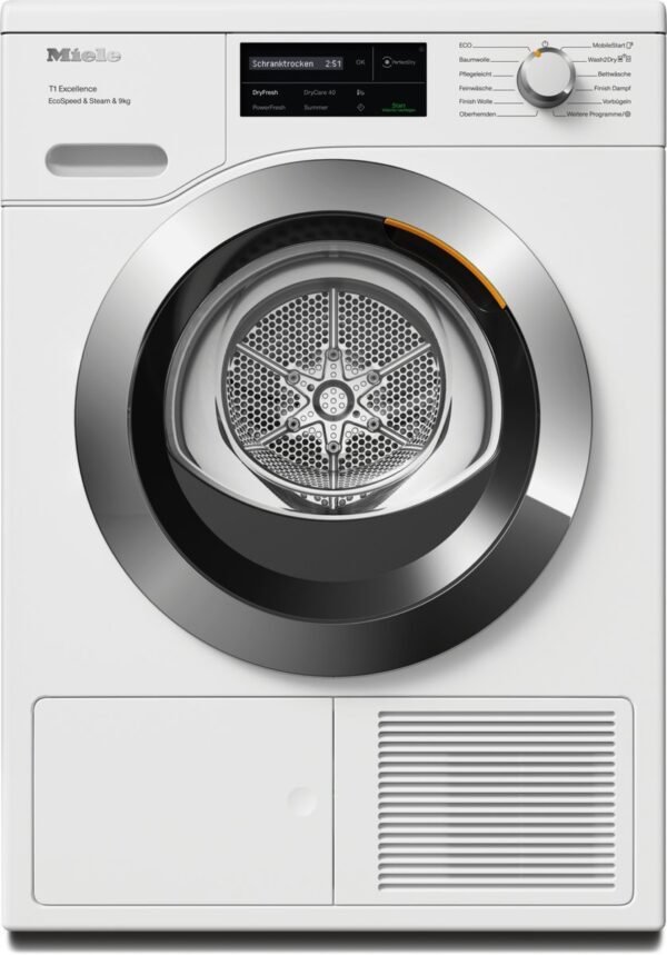 4002516944744_1.jpg MIELE TEL785WP Steam&9kg Wärmepumpentrockner T1 Chrome Edition (9 kg, Lotosweiß)