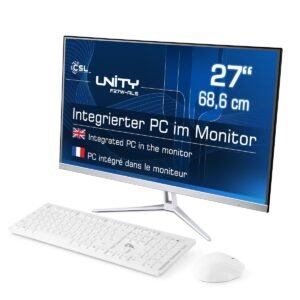 CSL Unity F27W-ALS, All-in-One-PC mit 27 Zoll Display, 32 GB RAM, 2000 GB SSD, Weiß