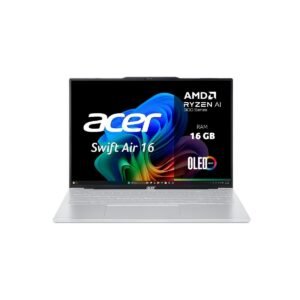 ACER Swift Air 16 OLED (SFA16-61M-R1ZM) mit Tastaturbeleuchtung, Copilot+ PC – 16 Zoll – AMD Ryzen™ AI 5 330 – 16 GB – 512 GB – AMD Radeon™ Onboard Graphics – Windows 11 Home