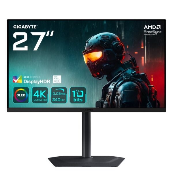 GIGABYTE MO27U2 OLED 4K UHD 27 Zoll UHD 4K Monitor (0,03 ms Reaktionszeit  , 240 Hz nativ)