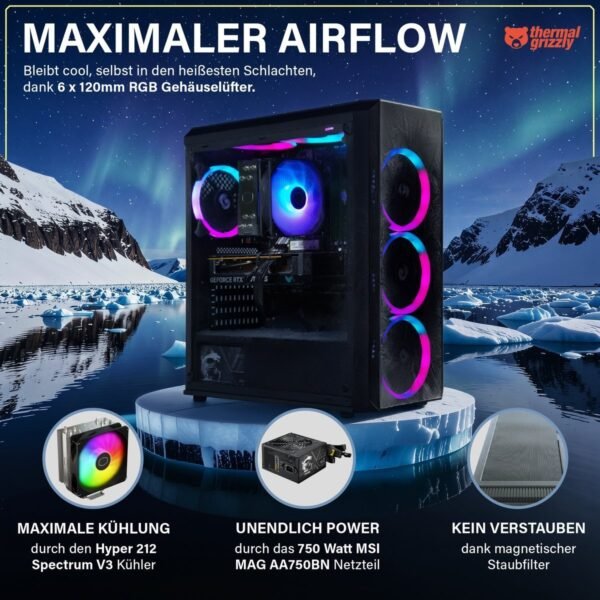 GREED MK2 AMD – Gaming PC – 32GB RAM, Gaming PC mit AMD Ryzen™ 7 7-5700X Prozessor, 32 GB RAM, 1000 GB SSD, NVIDIA GeForce RTX™ 5060 Ti, Windows 11 Pro