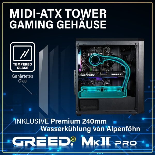 4742024631421_2.jpg GREED MK2 Pro AMD – 32GB RAM, Gaming PC mit AMD Ryzen™ 7 Ryzen 7 5700X Prozessor, 32 GB RAM, 1 TB SSD, NVIDIA GeForce RTX™ 5070, Windows 11 Pro