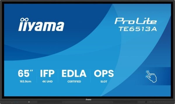 IIYAMA TE6513A-B1AG 65 IN UHD IR 40P T POINTS 4K UHD Monitor (Flat, 64,5 Zoll / 163,9 cm, UHD 4K)