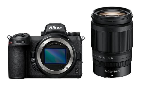 NIKON Z 6II Kit Systemkamera mit Objektiv 24-200 mm, 8 cm Display Touchscreen, WLAN