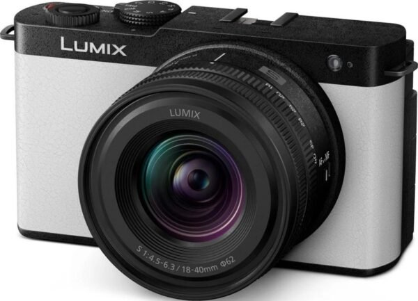 PANASONIC LUMIX DC-S9 S.WHITE+18-40MM/F4.5-6.3 Systemkamera mit Objektiv 18 – 40 mm, 7,62 cm Display Touchscreen, WLAN