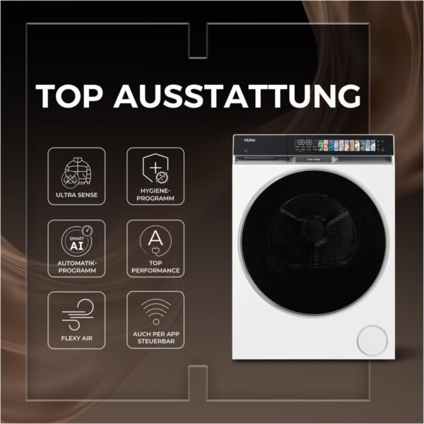 6921081522684_3.jpg HAIER HD90-A687U1 Wärmepumpentrockner G9 (9 kg, Weiß)