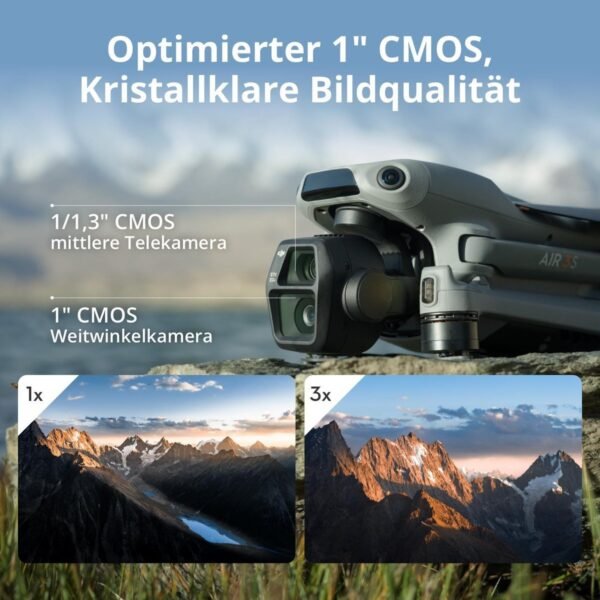 DJI Air 3S Fly More Combo (DJI RC 2) Mini-Kameradrohne, Grau