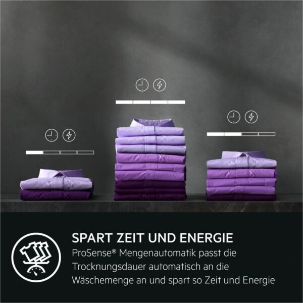 7332543841554_5.jpg AEG TR8T70680 Wärmepumpentrockner Serie 8000 AbsoluteCare® mit Trommelsteuerung (8 kg, Weiß / Schwarz / Weiß)