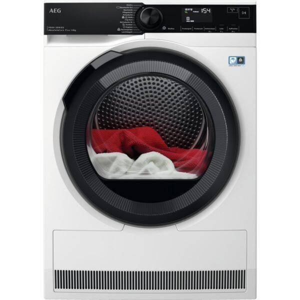 7332543989409_1.jpg AEG TR 9 T 75680 Wärmepumpentrockner Serie 9000 (8,0 kg, Weiß)