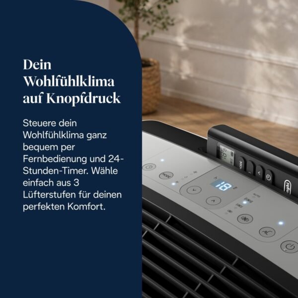 8004399020085_4.jpg DELONGHI Pinguino PAC EM90K.1 Silent Klimagerät Weiß/Schwarz (Max. Raumgröße: 29 m², EEK: A)