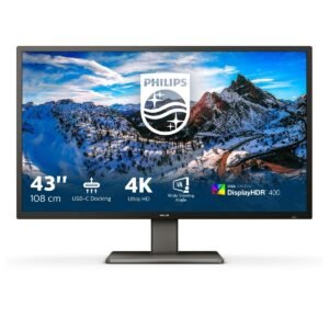 PHILIPS 439P1-43″/OFF/UHD 4K/60 HZ/ERGO 43 Zoll UHD 4K Monitor (4 ms Reaktionszeit , 60 Hz , 60 Hz nativ)