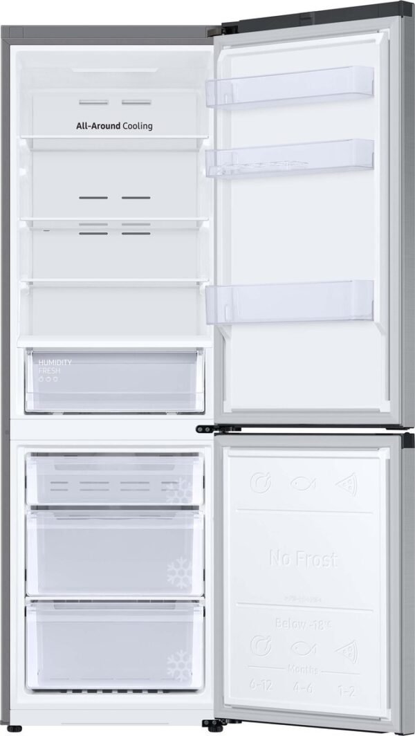 SAMSUNG RL34C600CSA/EG Kühlgefrierkombination (C, 344 l, 1853 mm hoch, Edelstahl Look)