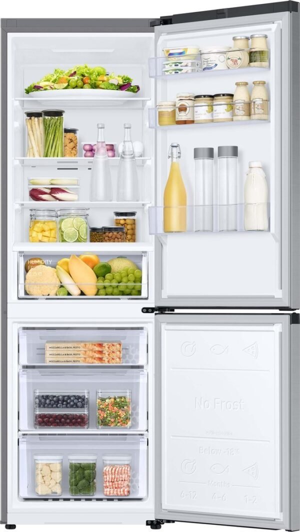 SAMSUNG RL34C600CSA/EG Kühlgefrierkombination (C, 344 l, 1853 mm hoch, Edelstahl Look)