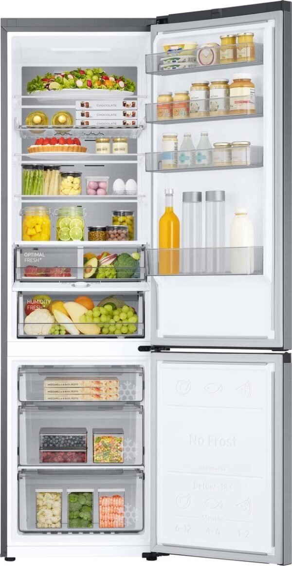 SAMSUNG RL38C775CS9/EG Kühlgefrierkombination (C, 390 l, 2030 mm hoch, Premium Edelstahl Look)