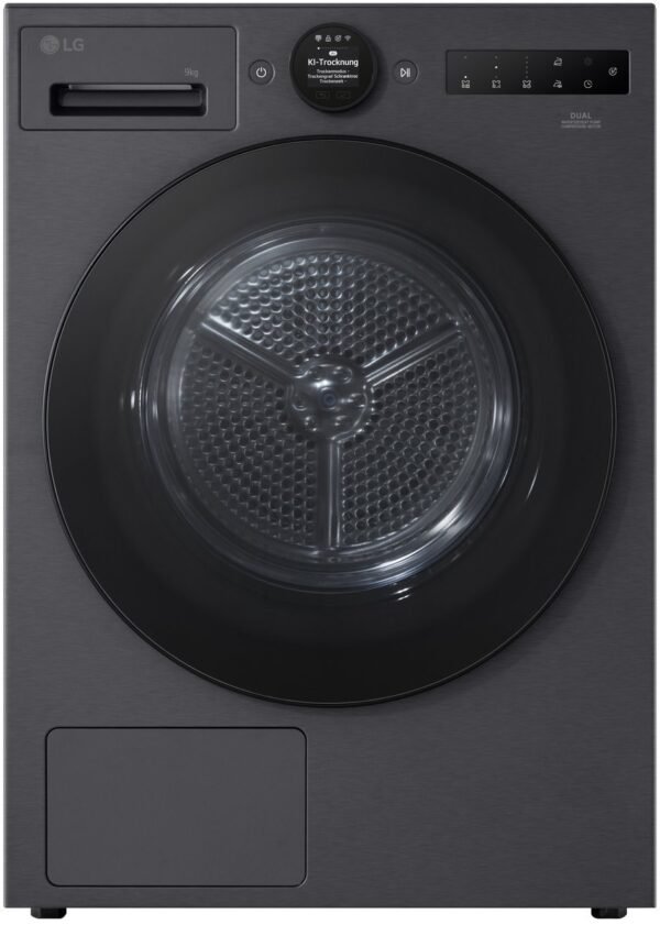 LG RT90X8B Wärmepumpentrockner (9 kg, Metallic Black)