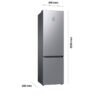 SAMSUNG RL38C775CS9/EG Kühlgefrierkombination (C, 390 l, 2030 mm hoch, Premium Edelstahl Look)